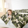 thumbnail image 4 of Feelyou Kid Monogrammed S Twin Comforter Sets, Kawaii Green Camouflage Bedding Set, 2pcs, 4 of 8