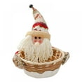thumbnail image 4 of Christmas Gift Basket, Woven Bamboo Holiday Snowman Elk Doll Xmas Storage Baskets,for Candy,Biscuits etc, 4 of 6