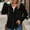Black, variant on Patlollav Womens Lapel Solid Color Pocket Button Coat Recreational Long Sleeve Cardigan Tops
