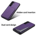 thumbnail image 3 of Case Compatible with Samsung S23 FE, Wallet Case with Hidden Card Holder, withKickstand Card Slots Classic PU Cowhide Leather Cover for Men Women Girls for Samsung Galaxy S23 FE, Purple, 3 of 10