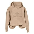 thumbnail image 3 of VBTAPA Womens Christian Hoodies Jesus Cross Graphic Hooded Sweatshirt Religious Faith Pullover Hoodie for Women Casual Streetwear Tops Khaki S, 3 of 4