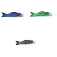 thumbnail image 1 of 3pcs Pescado Cometa Carpa Bandera Koinobori Manga De Viento Calcetín De Viento Japonés Colgando Zulema Viento al aire libre, 1 of 8