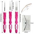 thumbnail image 4 of Dreadlocks Crochet Hook Set with Ergonomic Handle,Interlocking Tool for Locs 0.75mm Dreadlock Crochet Needles for Hair, 4 of 5
