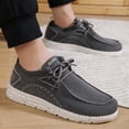thumbnail image 5 of Men's Casual Slip-on Loafers Stretch Shoes，Comfortable & Light-Weight，Black、Gray、Light Blue, 5 of 6