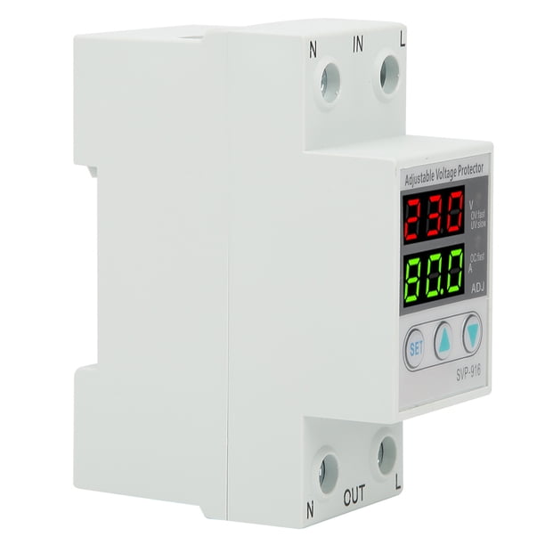 Dispositivo de protección de reinicio automático de voltaje, SVP‑916 Dispositivo de protección de voltaje automático ajustable de 230 V Dispositivo de reinicio de voltaje optimizado para la