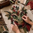 thumbnail image 6 of Fantasy Dragon Patchwork DIY Kit, Multi‑Color Dragon Motif Set, Beginner Quilting Hobby Supplies, for Indoor Living Room Study Display D, 6 of 8