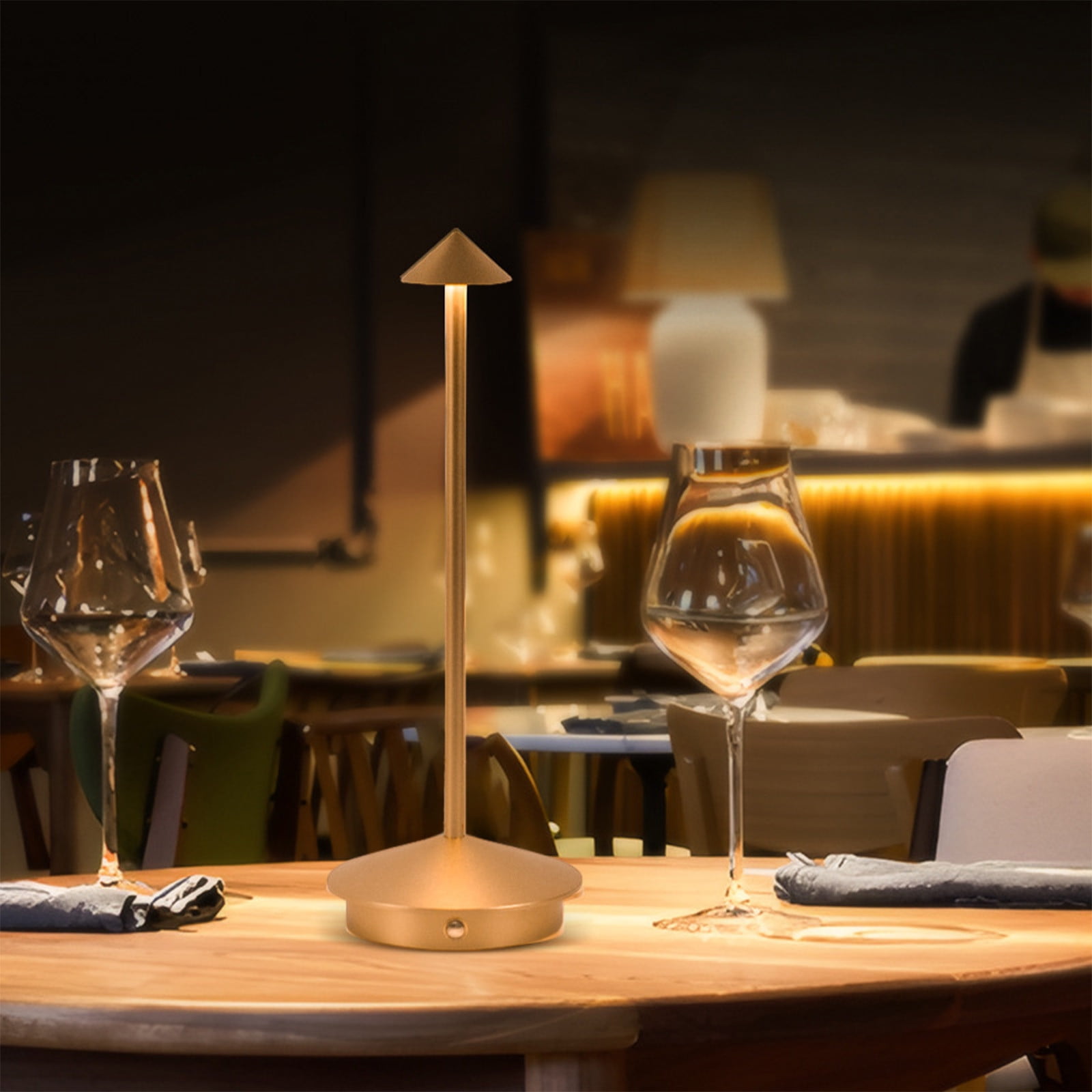 Home Sale! Jubipavy Table Lamps Rechargeable LED Dinning Desk Lamp Portable Metal Table Light With Stepless Dimming 3 Level Brightness For Home Restaurant Bar Cafe Patio