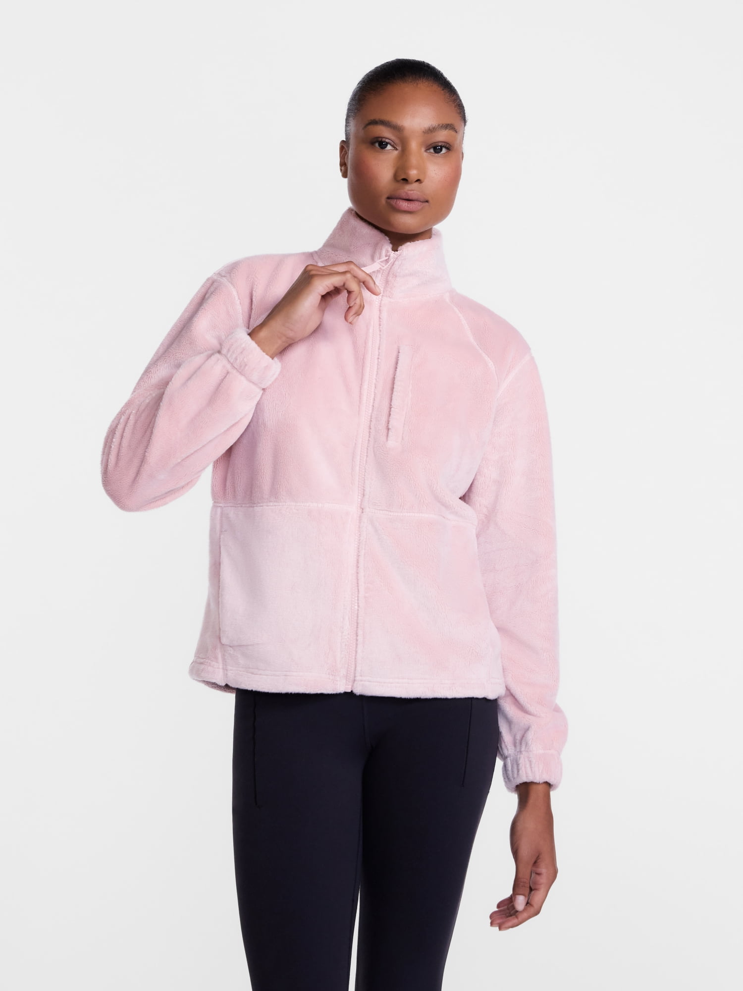 Ozark Trail Women's and Women's Plus Zip Up Fleece Jacket, Sizes XS-3X