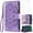 Purple, variant on Asuwish Compatible with Google Pixel 6A 5G 2022 Wallet Phone Case and Tempered Glass Screen Protector Flower Faux Leather Flip Credit Card Holder Stand Zipper Cell Cover for Pixel6A A6 Women Pink