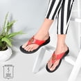 thumbnail image 3 of AEROTHOTIC Arch Supportive Strappy Orthotic Comfortable Flip Flops Cushion Soft Toe Post Non-Slip Summer Casual Travel Walking Thong Sandals Women Beach Essentials, 3 of 6