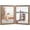 Grain, variant on 3.5x5 Double Picture Frame Wooden Hinged Photo Frame Definition Glass Stand Vertically on Desktop or Tabletop