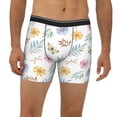 thumbnail image 2 of Men'S Boxer Briefs, Daisy Butterfly Leaf Soft And Breathable Mens Underwear Boxer Briefs With Widen Waist, 2 of 2