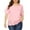 Pink, variant on fatyb Plus Size Tops for Women Casual Summer Crewneck T Shirt Solid Color Loose Womens Tunic Blouses
