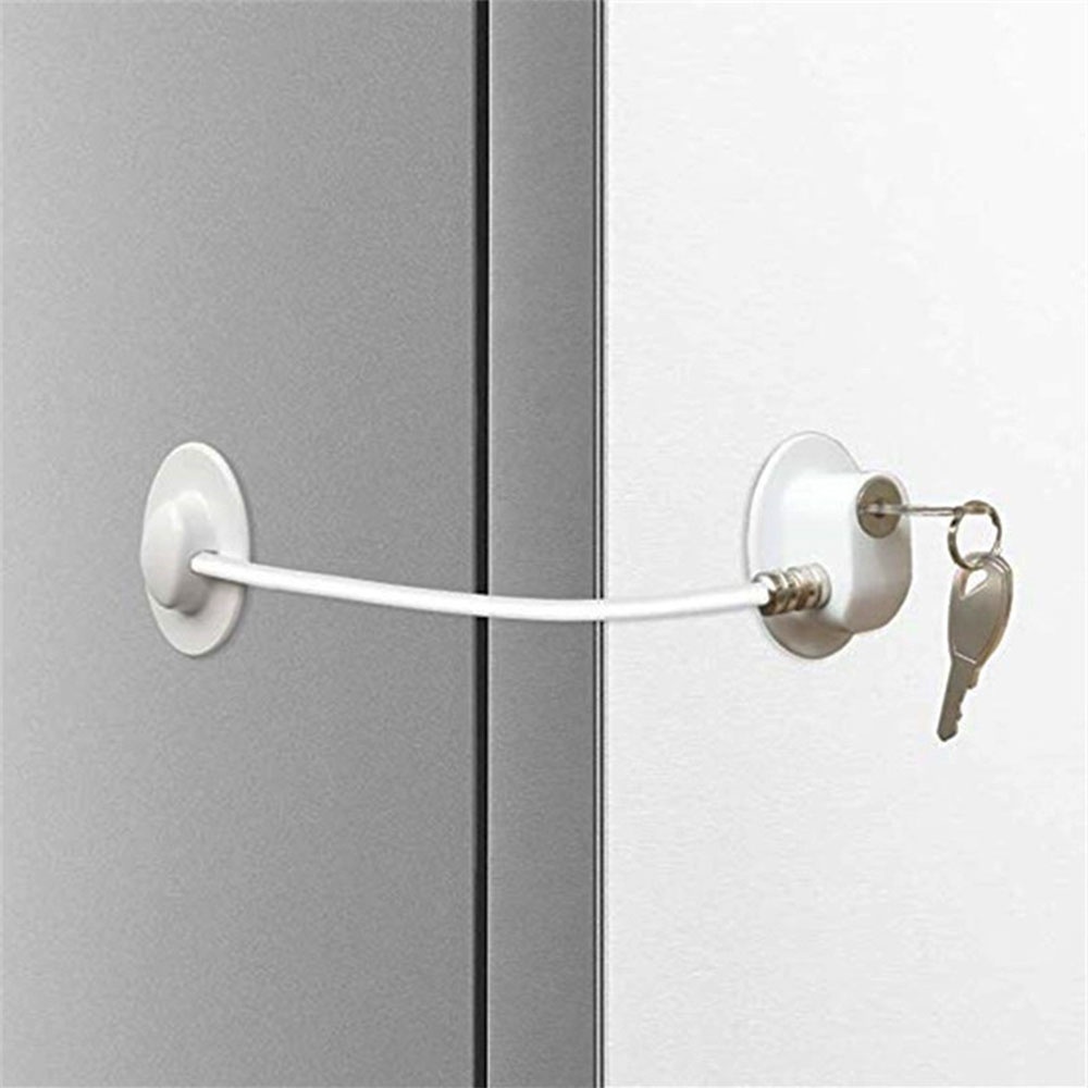 HOTBEST Refrigerator Door Locks with 4 Keys File Drawer Lock Freezer Door Lock Fridge Lock and Child Safety Cabinet Locks - image 5 of 9