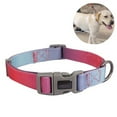 thumbnail image 2 of Nylon Dog Collar with Soft Lining - Padded, Metal Buckle, Medium and Large Dogs, Red Blue, M, 2 of 5