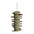 thumbnail image 2 of Natural Wooden Teeth Grinding Toy for Rabbits Hamsters Chinchillas, Safe Grass Stalks Willow Chew Blocks, Boredom Relief and Cage Decoration for Small Pets, 2 of 6