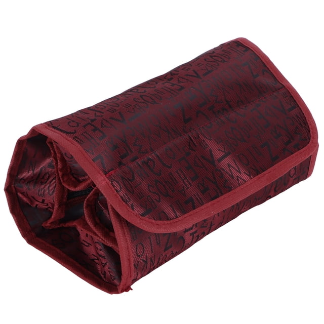 Bolsa de cosméticos de viaje de moda, organizador de almacenamiento de maquillaje multifuncional para almacenar cosméticos, color rojo