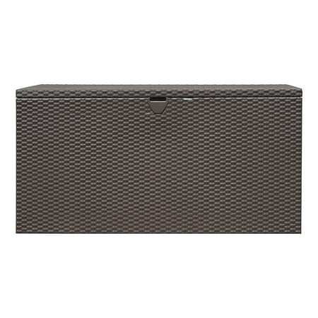 Spacemaker HDG Outdoor Weather-Resistant 134.5 Gallon Metal Deck Box, Espresso