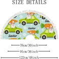 thumbnail image 2 of GZHJMY Christmas Tree Skirt Easter Car and Rabbit Pattern Xmas Small Tree Skirt 30" Chriatmas Tree Mat for New Year Holiday Party Decor with Tassel, 2 of 6