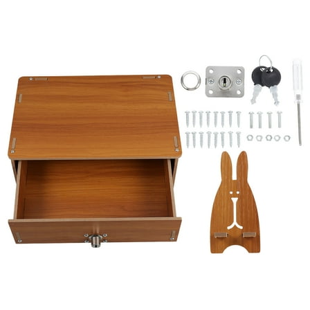 HOMEMAXS Monitor Stand with Storage Drawer and Lock for Office Desk Accessories Computer Shelf for Desktop Organization Laptop Riser for Desk