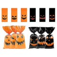 thumbnail image 2 of 50 Pcs Halloween Decoration Plastic Cookie Bags Pumpkin Snack Candy Packaging Bags Halloween Kids Gift Bags Party Decorations X, 2 of 5