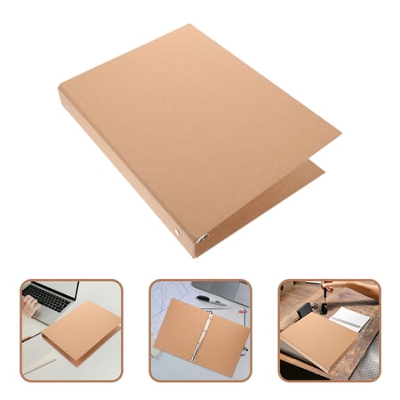 Raindrops Kraft Paper Reusable Binder Cover Ring Binder Notebook Shell 1 Set