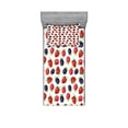 thumbnail image 2 of Fruits Bedding Set with Sheet & Covers, Delicious Ripe Berry Print Strawberries Raspberries Blackberries Summer Fruits Image, Printed Bedroom Decor 2 Shams, 4 Sizes, Plum Red, by Ambesonne, 2 of 3