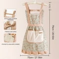 thumbnail image 3 of Kitchen Aprons For Women Floral Princess Design Canvas Material Waterproof Wear Resistant 2 Pockets Double Stitched At Straps Pockets And Edges Reinforced For Durability Great, 3 of 5