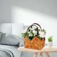 thumbnail image 4 of TIMIFIS Artificial Flowers In Basket,Wicker Rattan Basket with Fake Flowers Decorative Wicker Flower Basket with H andle for Home Wedding Birthday Decor（Include Basket and Flower）, 4 of 6