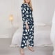 thumbnail image 3 of Balery Swan Conjunto de Pijama con Estampado para Mujer, Conjunto de Dos Piezas con Manga Larga, Ropa de Dormir Suave con Bolsillos, Pijamas Cómodos-Medium, 3 of 7