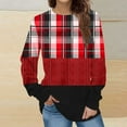 thumbnail image 1 of Jienlioq Hauts d'Hiver pour Femmes Mode Chandail Décontracté à Manches Longues à Col Rond Imprimé pour Femmes Hauts Blouse, 1 of 5