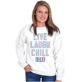 thumbnail image 4 of Live Laugh Chill Icee Logo Retro Unisex Plus Size Sweatshirt Brisco Brands 3X, 4 of 5