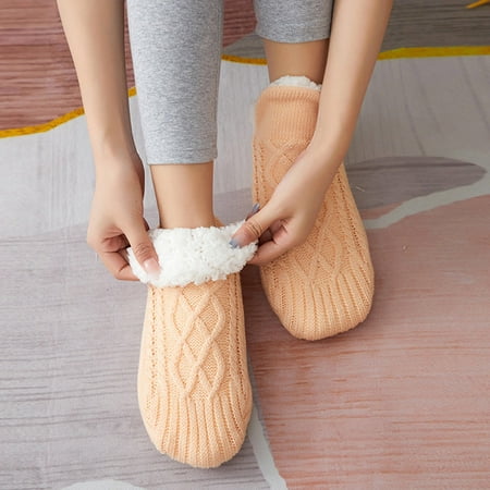 

TMGONE New Woven And Velvet Indoor Socks Slippers Bye To Numbness Pain And Swelling Velvet Indoor Socks Slippers， Beige， M Buy 2 Get 1 Free
