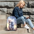 thumbnail image 6 of Honeii Cute Animal Couple Print Clear Backpack Heavy Duty Transparent Bag 17" See Through BookBag for Women Men Adults Work Festival Sports Travel, 6 of 7