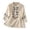 Beige, variant on Wdgfv Women Summer 3/4 Sleeve Chinese Blouse Top Traditional Mandarin Collar Ethnic Cotton Linen Qipao Shirt