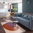 thumbnail image 4 of Pink Circle Large Area Rugs, Abstract Art Runner Rugs, Non-Slip Floor Throw Mat, Rectangle Carpet for Living Room, Bedroom, Hallway Front Entrance, Kitchen, Dining, 6' x 8', 4 of 7