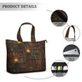 thumbnail image 2 of Large Capacity Weekender Bag with Book Lover Design Lightweight Travel Tote Featuring Reading Bookmark Prints, Multipurpose Carry-on for Business Trips Gym Sessions, 2 of 5