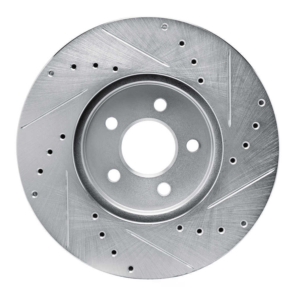 Dynamic Friction Company 631-39004L DFC Brake Rotor - Drilled And Slotted - Silver