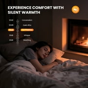 edx 36Electric Fireplace, 1500W, 13 Adjustable Flame Colors, 12-Hour Timer, Low-Noise Design, Supports Wall-Mounted/Freestanding/Built-In Installation