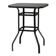 thumbnail image 6 of Lowestbest 31"x 31" x 40" Bar Table, Outdoor table, Wrought Iron Glass High Table, furniture Outdoor Patio Table, Black, 6 of 8