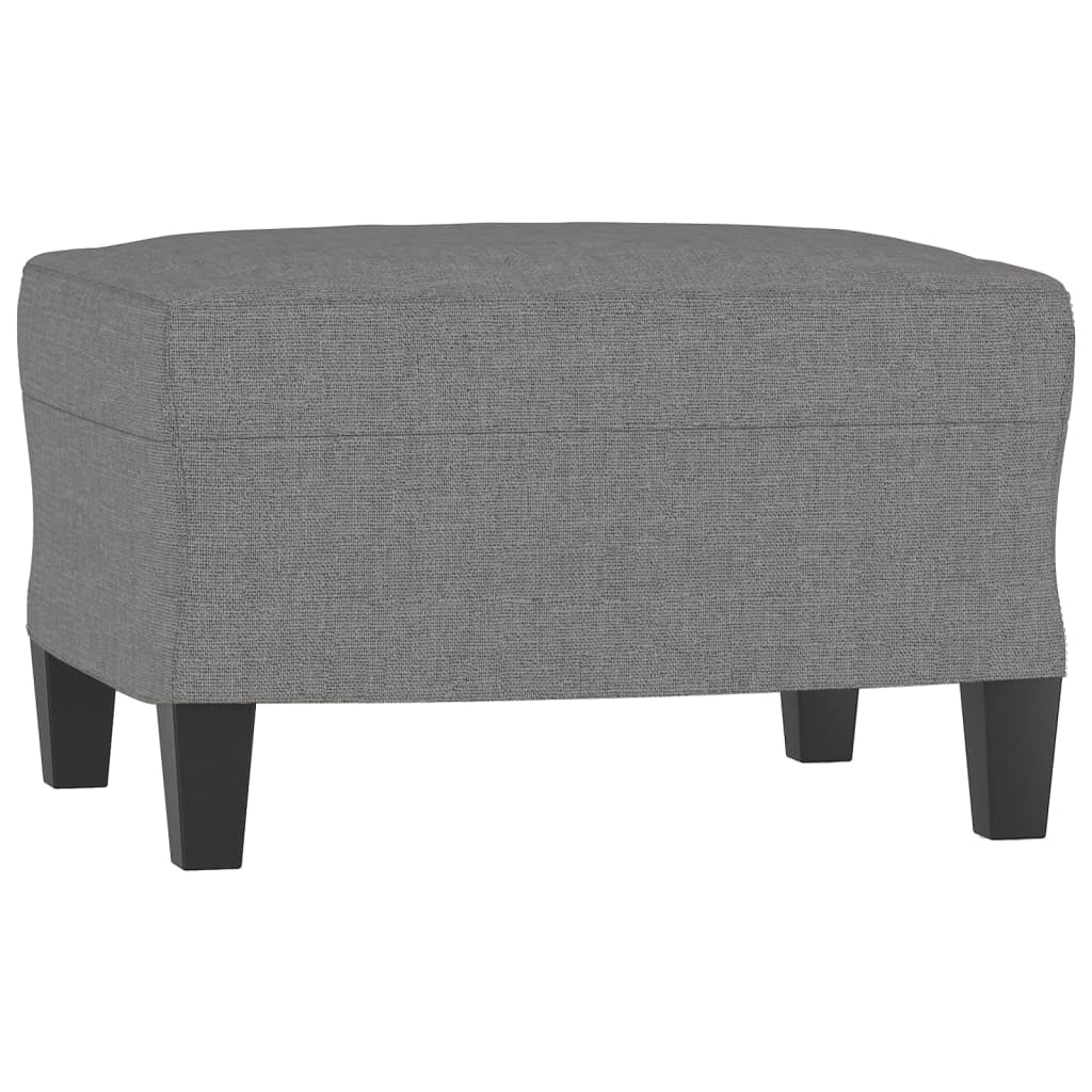 vidaXL Footstool Light Gray 27.6"x21.7"x16.1" Fabric