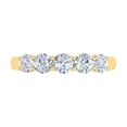 thumbnail image 3 of 1 Carat (ctw) 5-Stone Diamond Wedding Band Ring in 14K Yellow Gold (Ring Size 8.75), 3 of 5