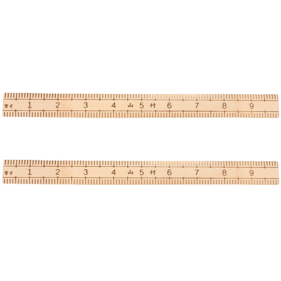 2pcs Sewing Craft Ruler Sewing Ruler Tool Wood Sewing Cutting Ruler Tailor Ruler Tool
