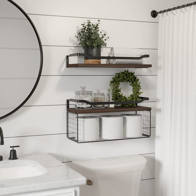 White Floating Shelves For Bathroom Organizer Over Toilet Bathroom Shelves  Wall