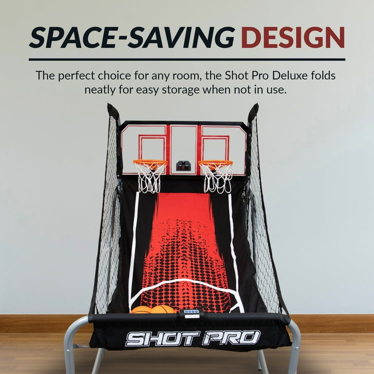 Hathaway Shot Pro Deluxe Arcade Basketball Game, foldable, 53-in W