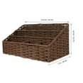 thumbnail image 7 of ifundom Woven Rattan Storage Basket with Lid and Dividers, Boho Style Desk Organizer for Home and Office, Stylish Storage Solution, 7 of 7