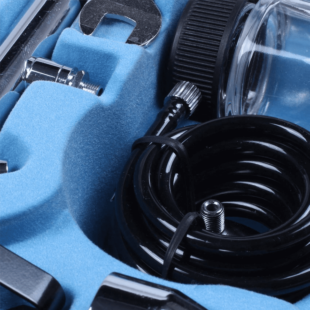 2X Siphon Feed Dual Action 0.35mm Airbrush Kit Tool Air Brush for Makeup Cake Art Painting Temporary Body