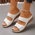 thumbnail image 7 of Samdudou Sandals for Women Casual Summer Slip On Flat Shoes Open Toe Double Strap Hollow Out Pattern Lightweight Footwear for Office, 7 of 7