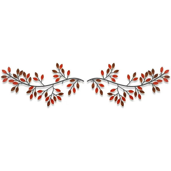 ERDOUY 2pcs Metal Wall Art Decor for Living Room, Home Decor Living Room Wall Decor, Silhouette Wall Art(Red)