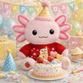 thumbnail image 3 of Cute Axolotl Plush Gift Set with 12 Pcs Axolotl Stuffed Animal Clothes & Accessories, 13-Inch Axolotl Toy, Birthday Gifts for Girls Kids Ages 4-12, 3 of 8